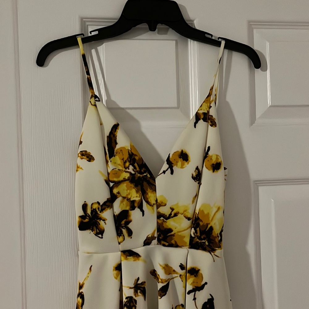 White and Yellow Summer Dress